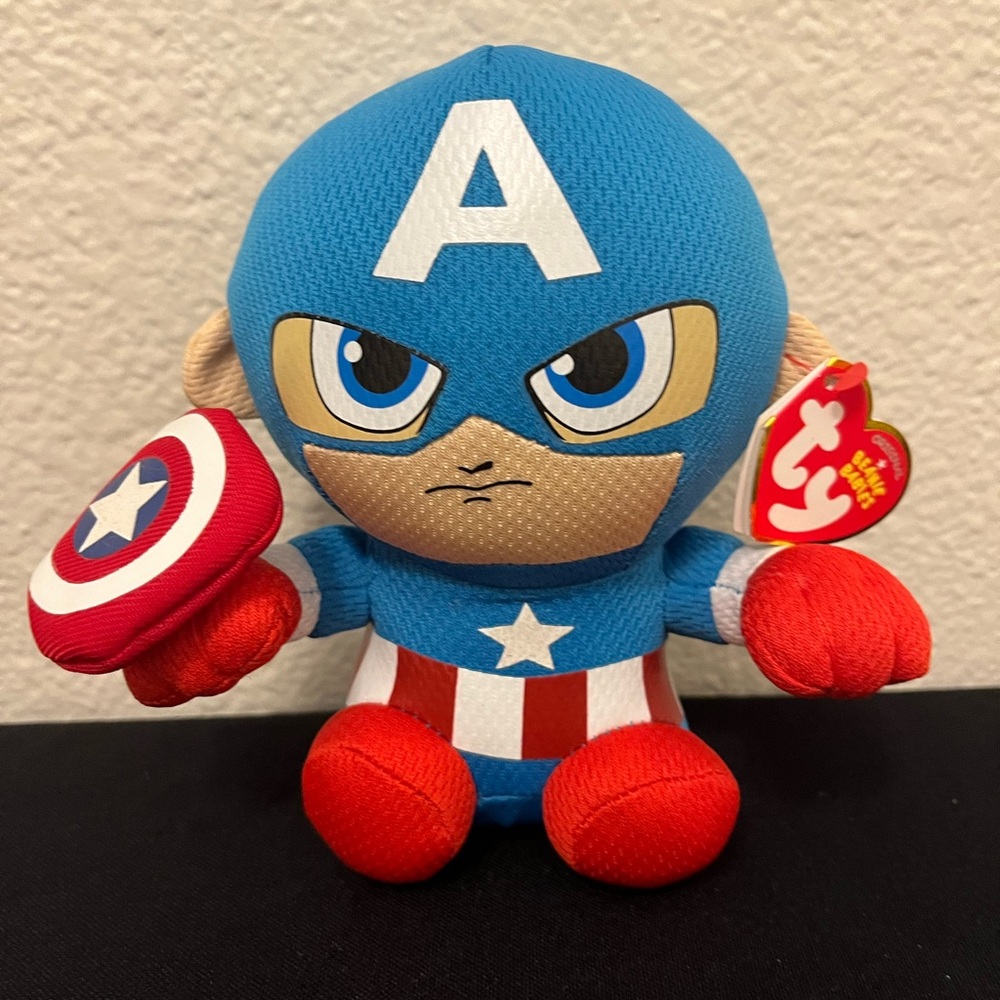 TY Original Beanie Baby Marvel Captain America